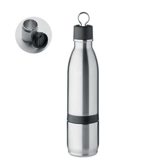 Bouteille publicitaire double paroi 500ml ATERA silver mate